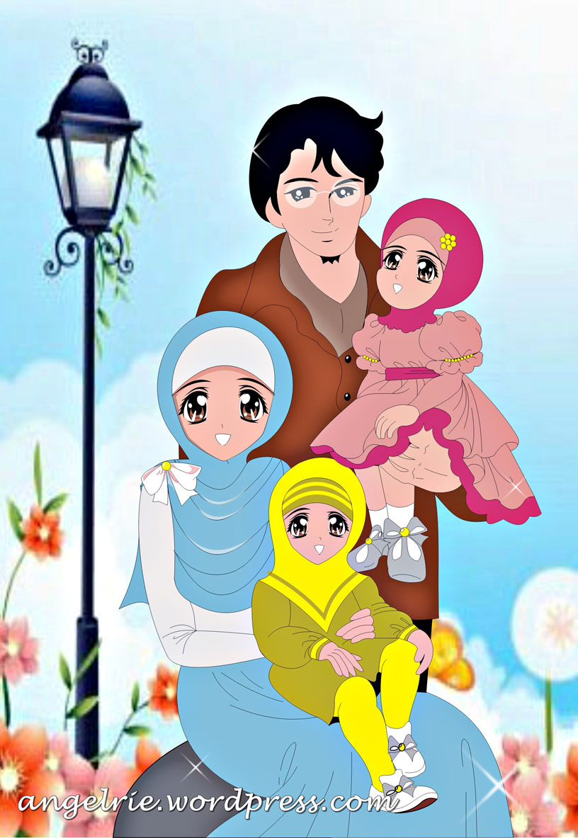 Gambar Kartun Muslimah Cantik Berhijab Animasi Bergerak Kolek Gambar